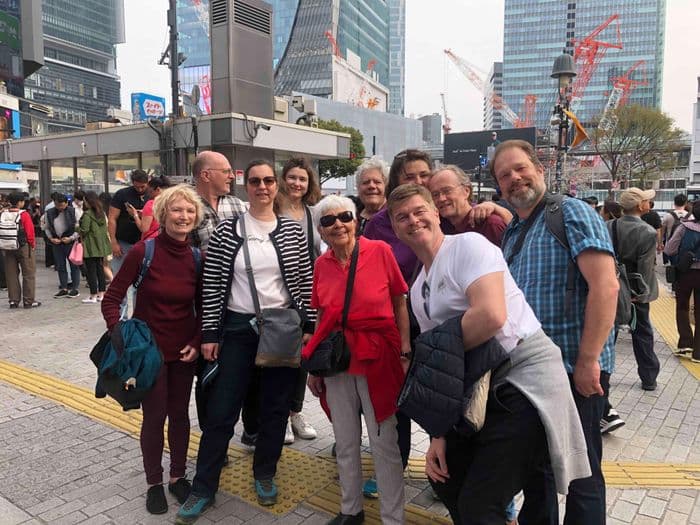 At the scramble square in Shibuya